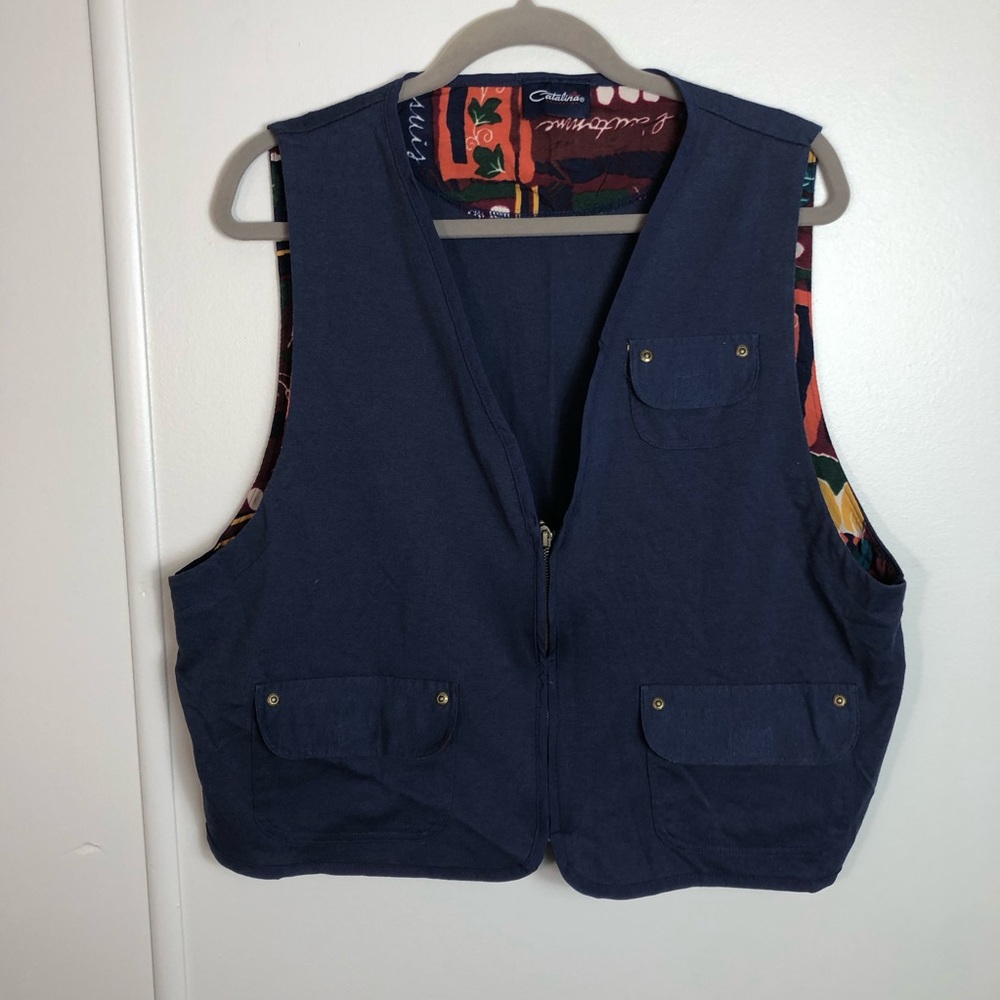 Vintage Catalina Yacht Store Vest in Navy Blue